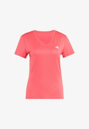 adidas Performance, WORKOUT ESSENTIALS V NECK - Sports T-shirt - pure turbo