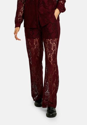 LACY - Kalhoty - bordeaux lace