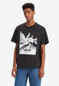 Levi's® - TEE - Tričko s potlačou - logo warped scenic caviar Miniatúrny obrázok 1