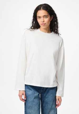 Pieces PCSADIE LS - Pikkade varrukatega topp - cloud dancer