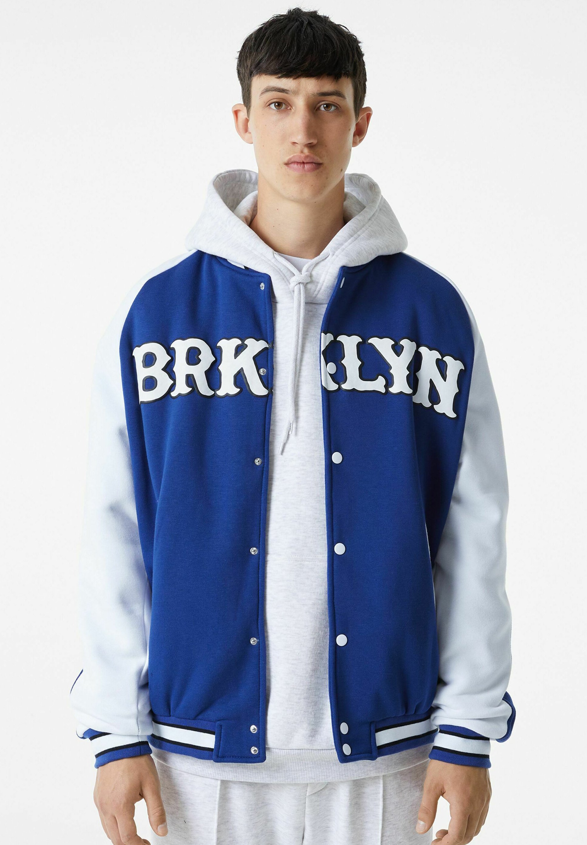 Bershka VARSITY - Bomber Jacket - blue 
