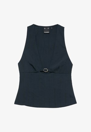 PULL&BEAR, SLEEVELESS WITH BUCKLE - TOP - Blouse - dark blue