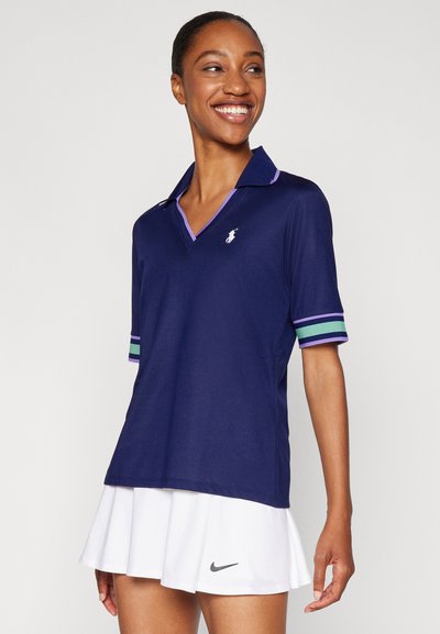 Polo Ralph Lauren MID SLEEVE - Polo - navy/pure lilac/green