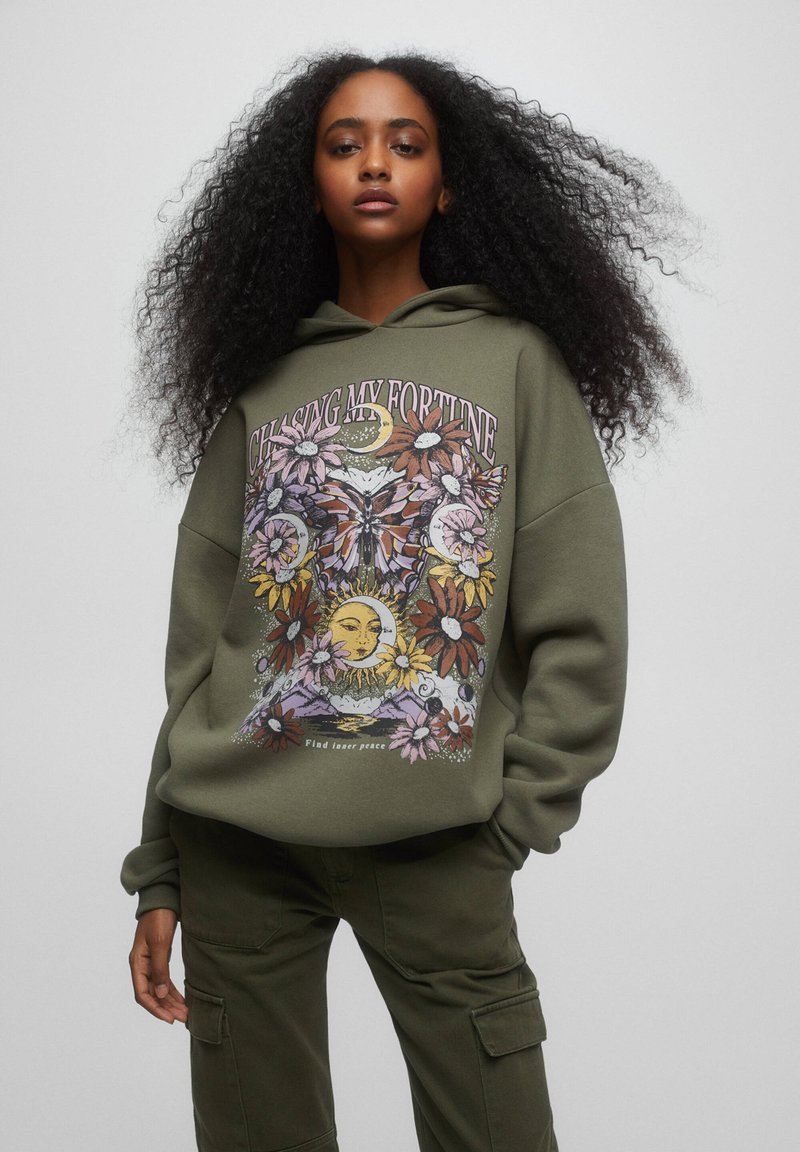 PULL&BEAR Pulover din fleece dark green/verde închis Zalando.ro