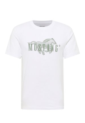 Mustang STYLE AUSTIN - Print T-shirt - weiß