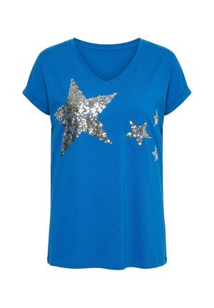 Angel of Style, T-SHIRT, KOMFORT FIT, PAILLETTEN-STERNEN - T-shirt con stampa - blue