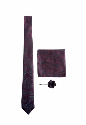 SET  - Einstecktuch - burgundy red