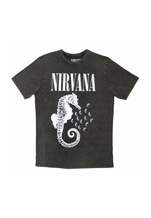 NIRVANA SEAHORSE MONO LIMITED EDITION WASH - Print T-shirt - charcoal
