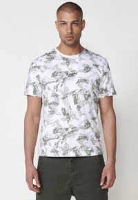 SHORT-SLEEVED - Tričko s potlačou - beige