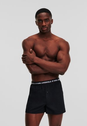 LOGO WOVEN BOXER SHORTS (PACK OF 3) - Boxer shorts - black