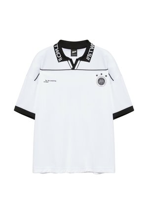 PULL&BEAR, STWD FOOTBALL - T-SHIRT - Polo - white