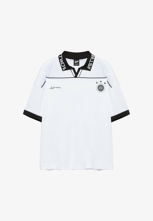 PULL&BEAR, STWD FOOTBALL - T-SHIRT - Poloshirt - white