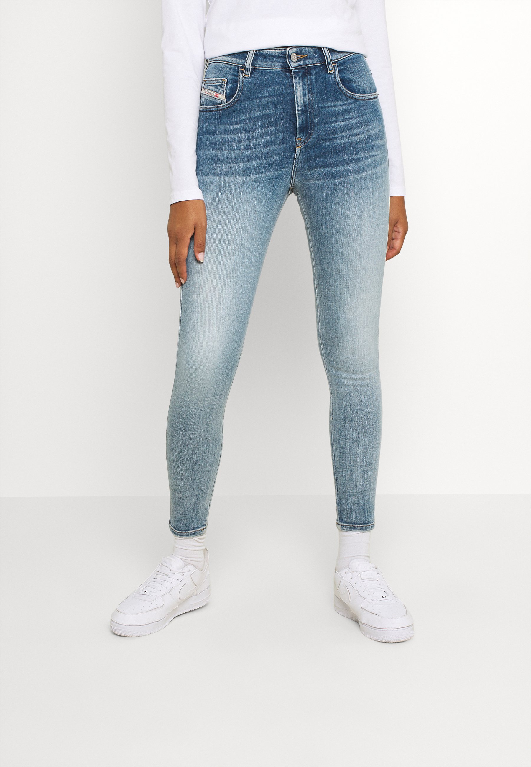 Diesel D-SLANDY-HIGH - Jeans Skinny Fit - medium blue/carta da zucchero -  Zalando.it