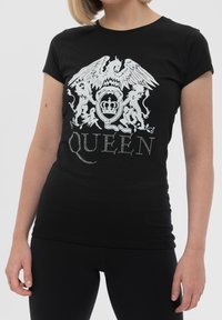 Paradiso Clothing QUEEN DIAMANTE CREST - Print T-shirt - black