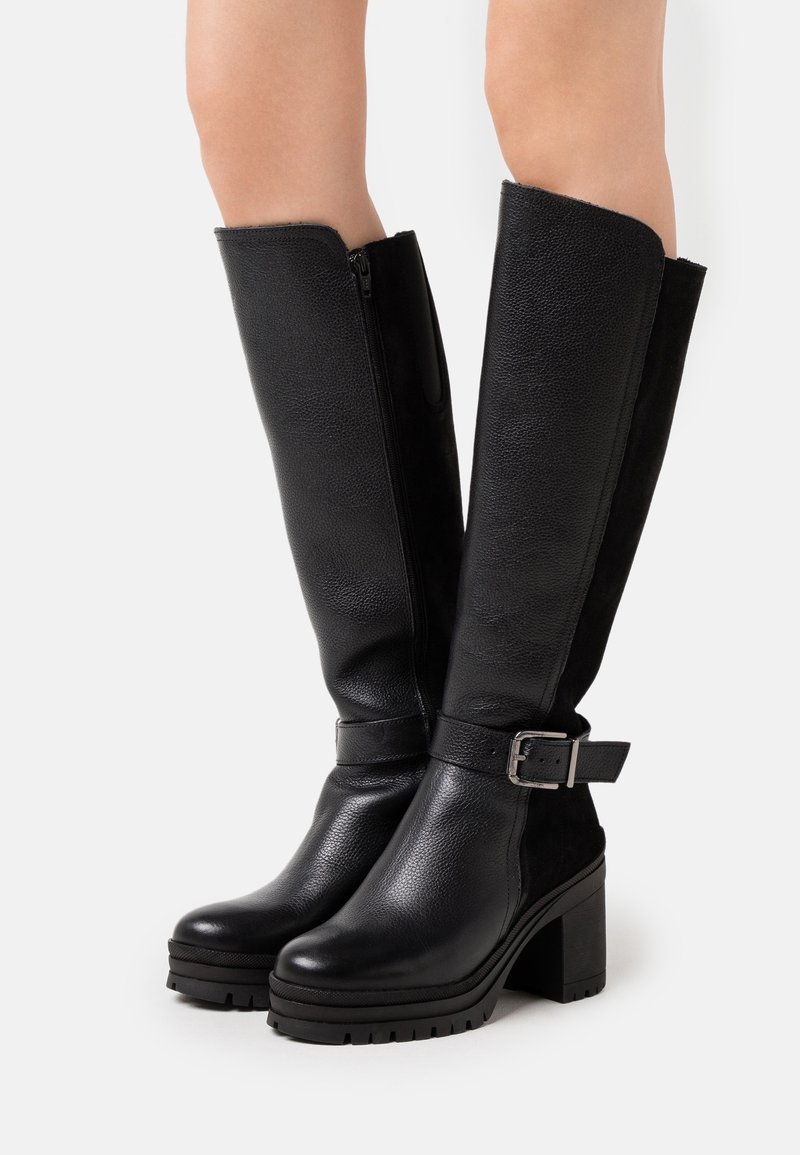 Zign Botas con plataforma - black