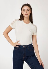 Guess T-shirt con stampa - creme