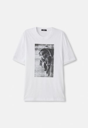 Versace COMPACT MEDUSA VIA GESU - T-shirt imprimé - optical white