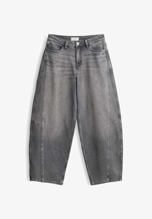 OPUS, MID RISE BARREL FIT - Wide Leg - mid grey