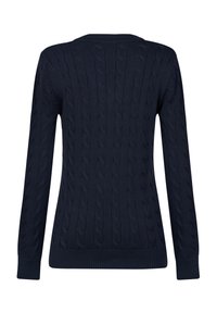 Felix Hardy CABLE V-NECK - Maglione - dark blue