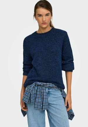 ONLY, KNITTED PULLOVER ONLSAHERI KNITTED PULLOVER - Pullover - peacoat