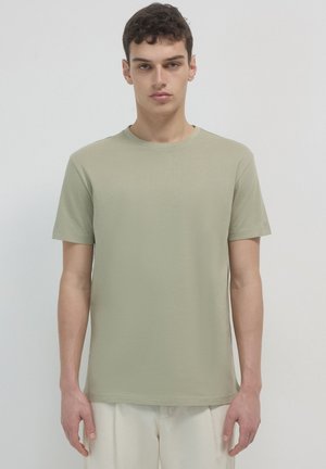 GIROCOLLO TINTA UNITA - T-shirt basic - salvia