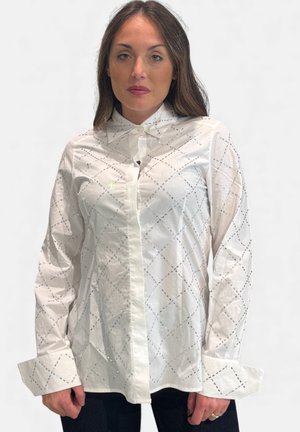 SLIM CON STRASS - Camicia - bianco