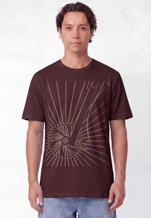watapparel, FAHRRADSPEICHEN UNISEX - T-Shirt print - red brown