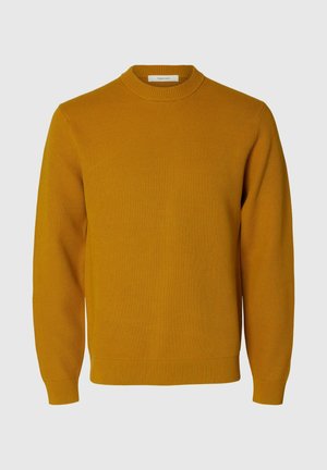 Selected, SLHDANE LS KNIT STRUCTURE CREW NECK NOOS - Strickpullover - chai tea