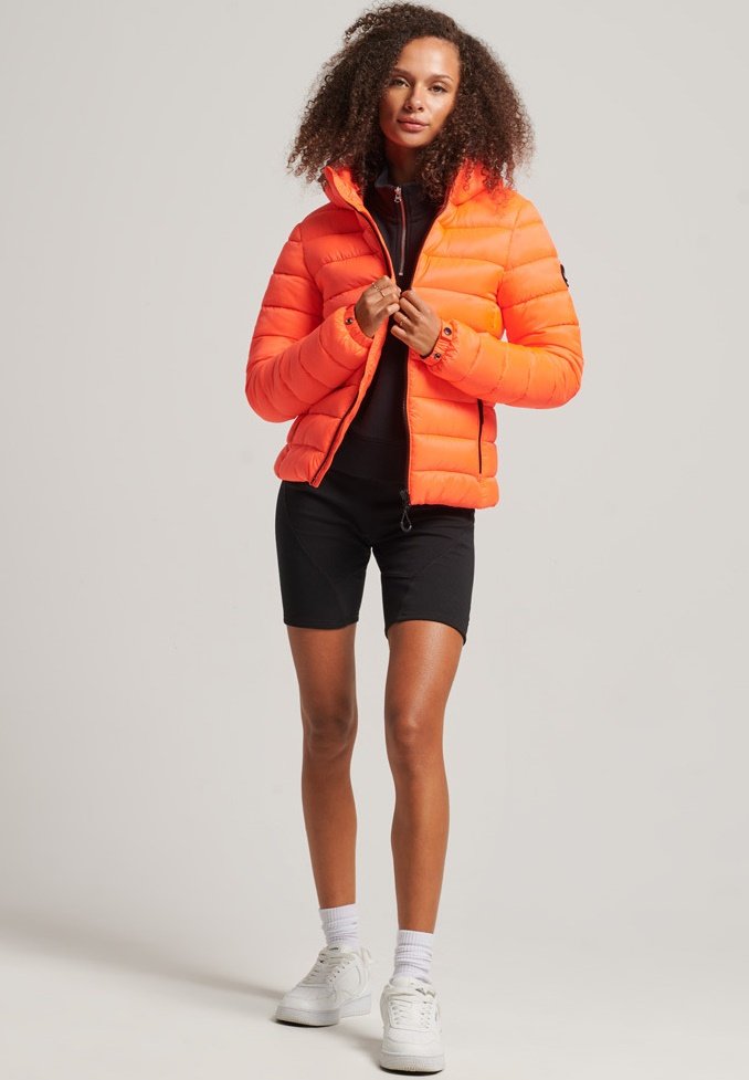 coral puffer coat