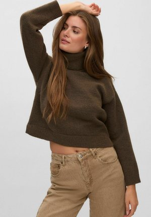 Vero Moda, KNITTED PULLOVER VMSANDY KNITTED PULLOVER - Pullover - chocolate chip
