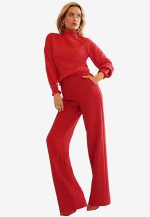 Love & Roses COSY RUFFLE LONG SLEEVE - Džemperis - red