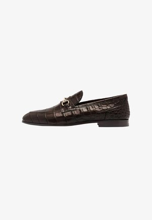 Scarosso ALESSANDRO - Zapatos sin cordones - dark brown croco printed calf