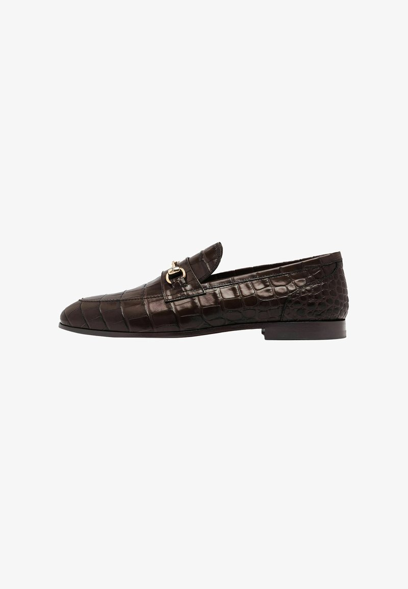 Scarosso ALESSANDRO - Zapatos sin cordones - dark brown croco printed calf