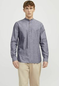 Jack & Jones - JJESUMMER HALF PLACKET LINEN MIX SHIRT - Shirt - faded denim Thumbnail Image 1