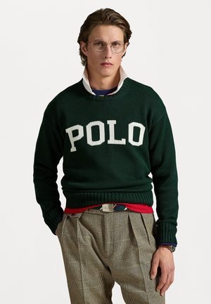 BIG FIT LOGO JUMPER - Jersey de punto - college green combo