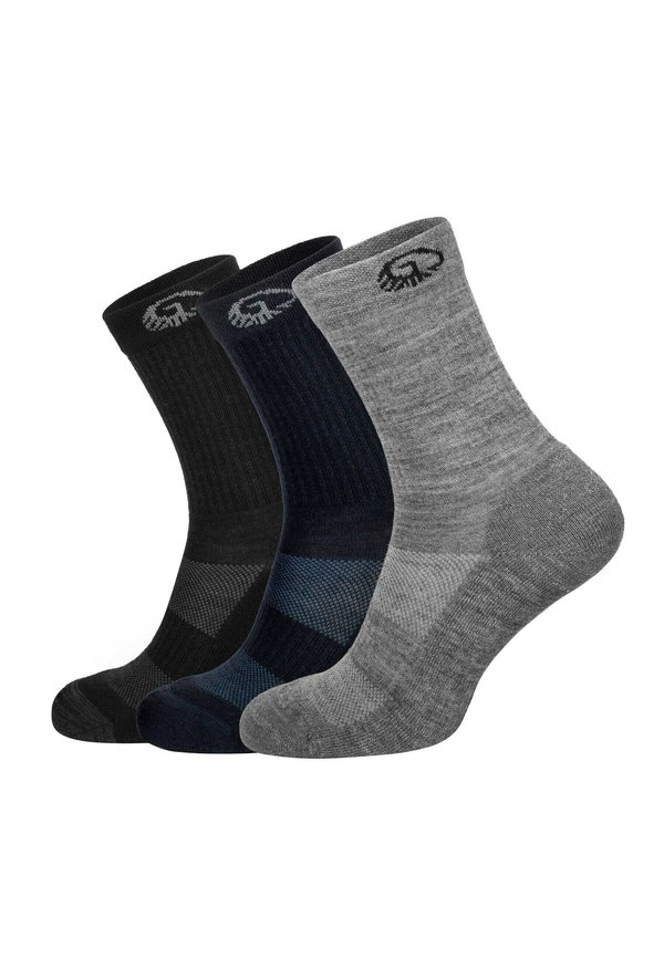 3 PACK - Sportsocken - set x schwarz x dk blau x schiefer