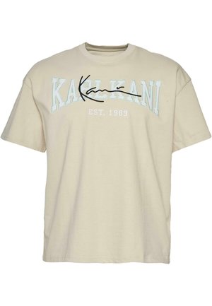 COLLEGE SIGNATURE HEAVY - T-shirt med print - off white