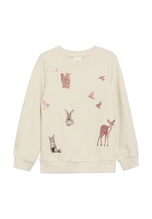 MIT GLITZER DETAILS - Sweatshirt - helles sand