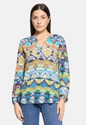 MIT MUSTER - Blouse - green/blue