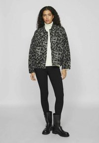 VILA LEOPRINT - Bomber-jakk - dark grey