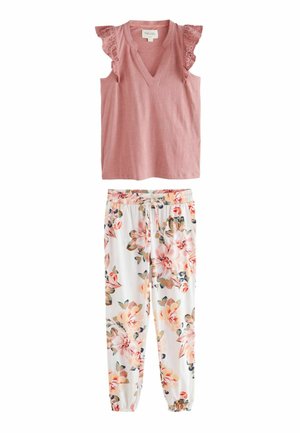 SET - Nattøj sæt - pink floral