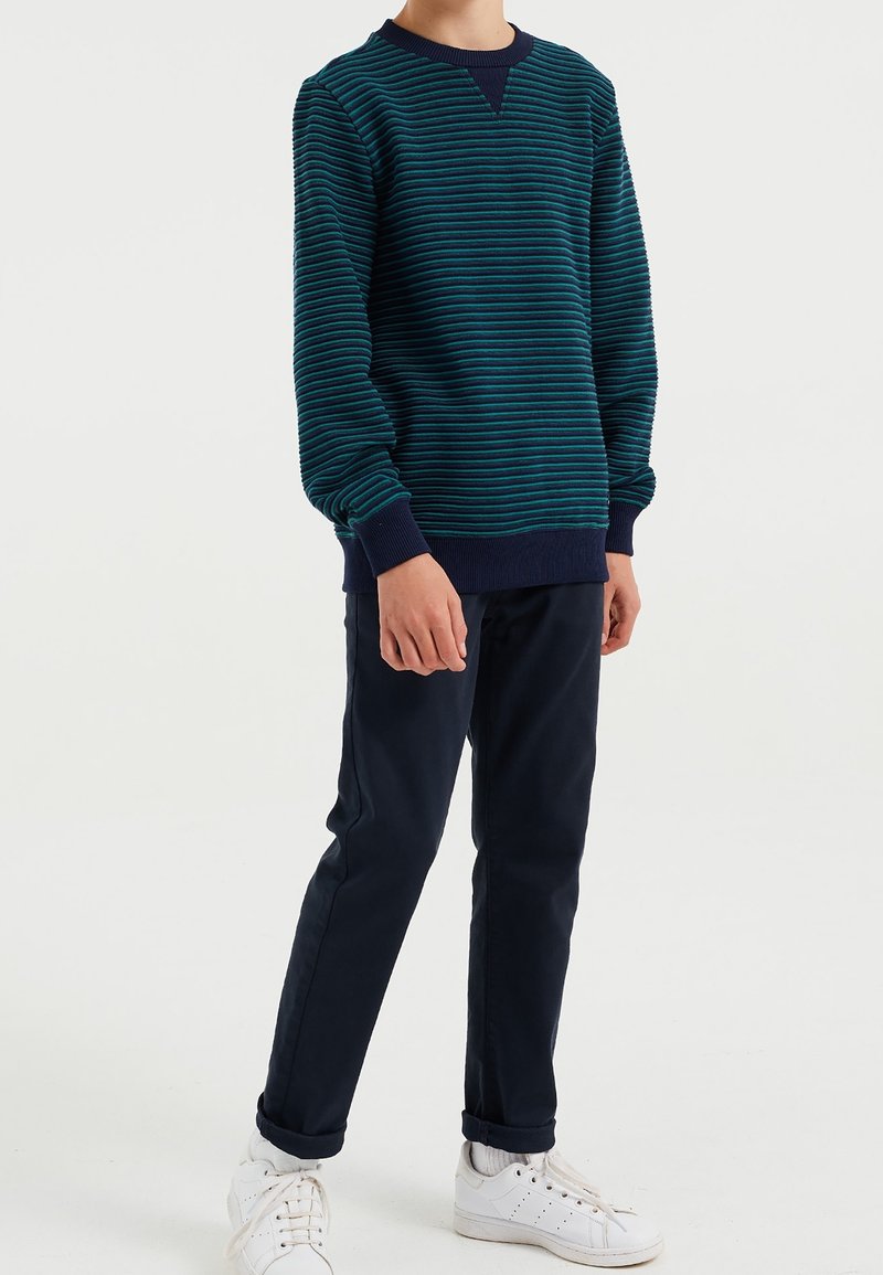 WE Fashion SLIM FIT - Chinot - dark blue