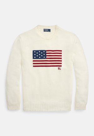 THE ICONIC FLAG SWEATER UNISEX - Πουλόβερ - deckwash white