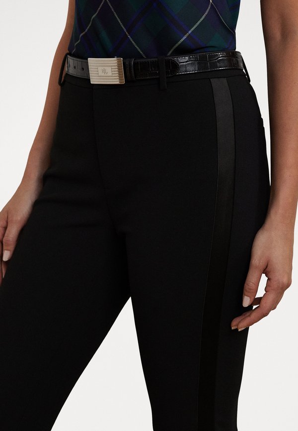 SATIN STRIPE DOUBLE FACED CREPE PANT - Trousers4