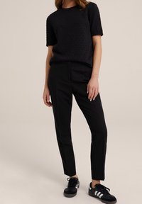 WE Fashion Stickad tröja - black