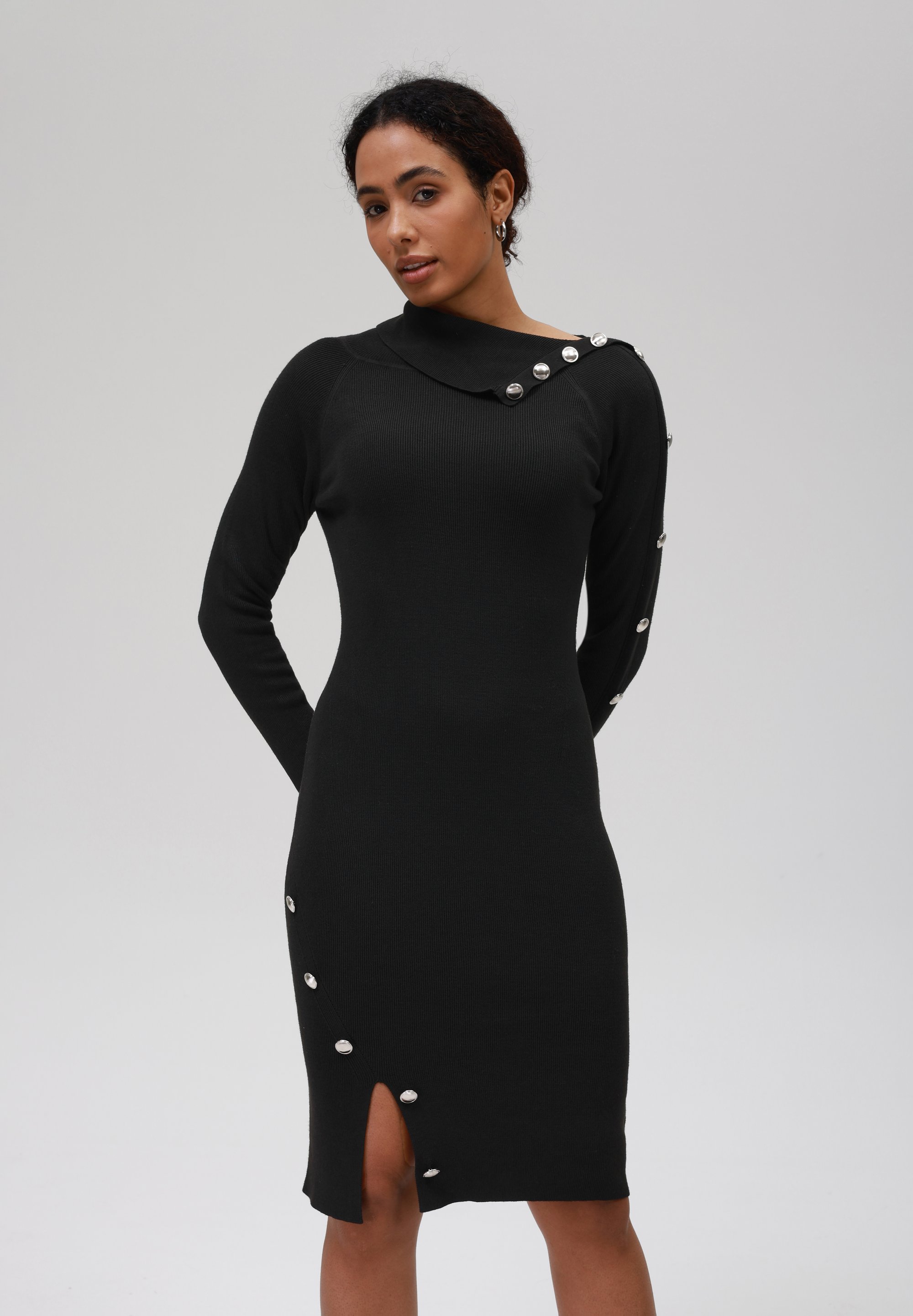 Anna Field Abito in maglia black/nero