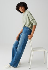 OPUS HIGH RISE WIDE LEG - Wide leg - daily blue