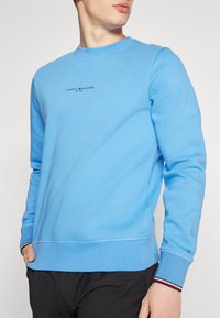 Tommy Hilfiger LOGO TIPPED CREWNECK - Mikina - blue spell