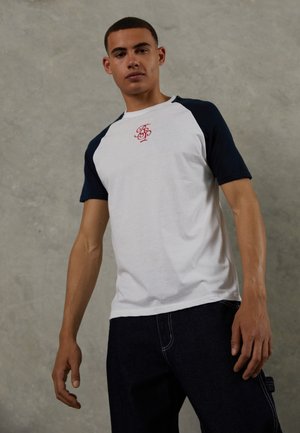 ANDRE - T-shirt con stampa - optic white/rich navy/red