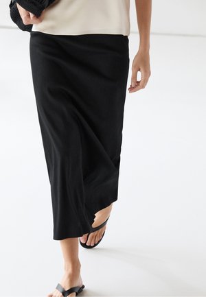 Massimo Dutti, STRAIGHT - Jupe longue - black